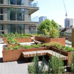 terrace garden, Mint Serviced Apartments, Tower Hill, London E1