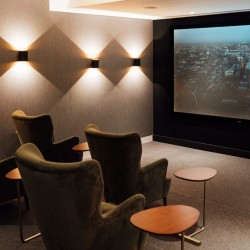 cinema screening room, Hoxton Apartments, Hoxton, London E2