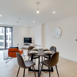 living room with dining area, Hoxton Apartments, Hoxton, London E2