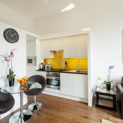 living area and kitchen in Chelsea Apartments, Chelsea, London SW3