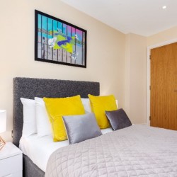 double bedroom, Lantern Apartments, Canary Wharf, London E14