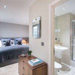 bedroom and bathroom, penthouse, Waterloo Apartments, Waterloo, London SE1