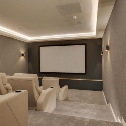 cinema room, Court Apartments, Kings Cross, London N1