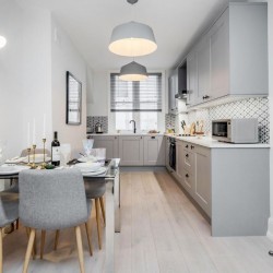 kitchen and dining area, St Martins Apartments, Covent Garden, London WC2