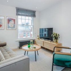 living area, Newman Apartments, Fitzrovia, London W1
