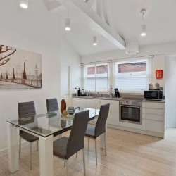 kitchen with dining table, West Apartments, Covent Garden, London WC2