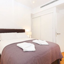 double bedroom, Evelyn Apartments, Fitzrovia, London W1