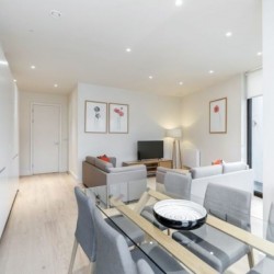 living area with kitchen, Waterloo Short Lets, Waterloo, London SE1