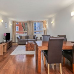 living and dining room, Russell Square Short Lets, Bloomsbury, London WC1