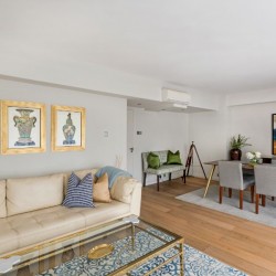 living and dining area, Hyde Park Apartments 2, Kensington, London SW7