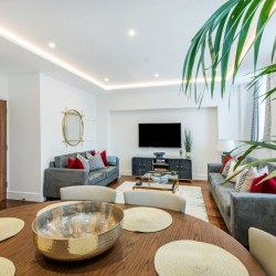 living room with dining area, Hyde Park Apartments 1, Kensington, London SW7