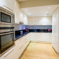 fully equipped kitchen for self-catering, Luxury Terrace Apartment, Mayfair, London W1