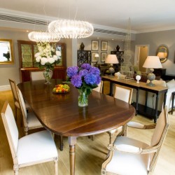 living room with dining table, Luxury Terrace Apartment, Mayfair, London W1