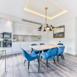 dining area and kitchen, Holland Park Apartments, Kensington, London W14