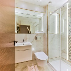 bathroom with large shower, Holland Park Apartments, Kensington, London W14