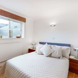 double bed with side tables, Bond Street Apartments, Mayfair, London W1