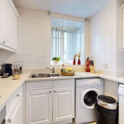 fully equipped kitchen with washer-dryer and equipment, Chesterfield Apartments, Mayfair, London W1