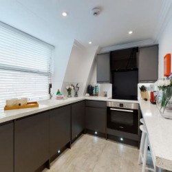 kitchen with tools and utensils, Bond Street Apartments, Mayfair, London W1