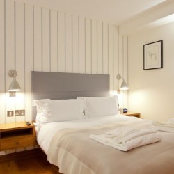 bedroom with linen and towels, Farringdon Apartments, Farringdon, London EC1