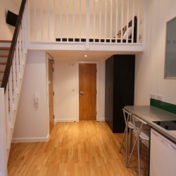 duplex studio with stairs, wood floors and kitchen, Bayswater Apartments, Bayswater, London, W2