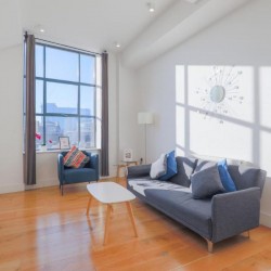 living room with wooden floors, Lower Thames Apartments, City, London EC3