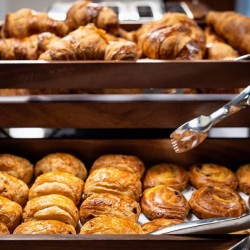 pastries in buffet breakfast, The Apart Hotel Aldgate, City, London E1