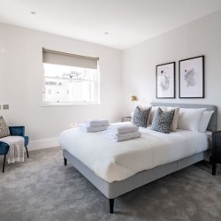 separate bedroom with double bed, Kensington Apartments, Kensington, London SW7