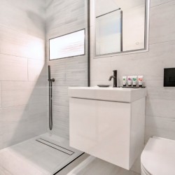 modern shower room, Drury Lane Apartment, Covent Garden, London WC2