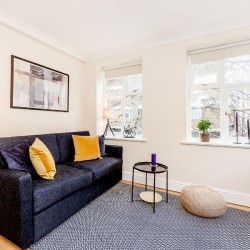 sofa and small table, Seven Dials Apartment, Covent Garden, London WC2