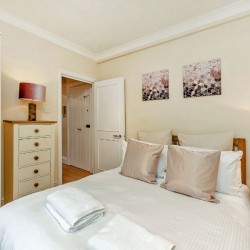 bedroom with wardrobe and drawers, Seven Dials Apartment, Covent Garden, London WC2