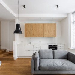 living room with kitchen, Mar Apartments, Marylebone, London W1