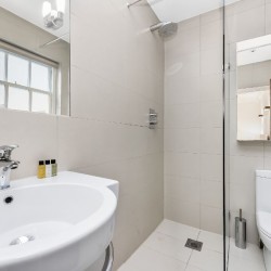 modern shower room, Portman Square Apartment, Marylebone, London W1