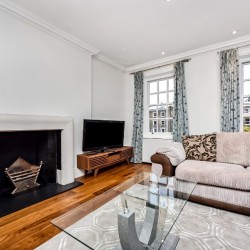 living room with comfortable sofa, Portman Square Apartment, Marylebone, London W1