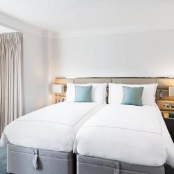 bedroom with twin beds, The Luxury Apartments, Knightsbridge, London SW3