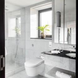 bathroom with shower, The Luxury Apartments, Knightsbridge, London SW3