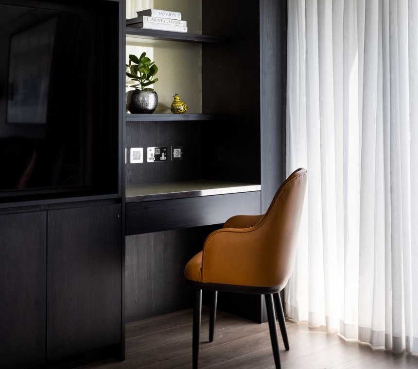 desk for working from home, The Luxury Apartments, Knightsbridge, London SW3