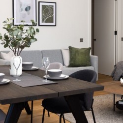 dining table and sofa, Natver Short let Apartments, Southwark, London SE1