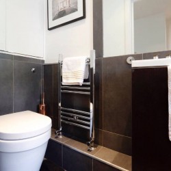 bathroom with WC and towel rail, Primrose Hill Apartment, Primrose Hill, London NW3
