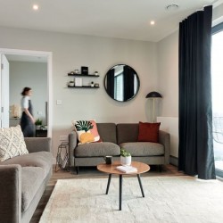 2 sofas, maid and balcony, Kew Apartments, Kew, London TW8