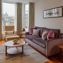living room with coffee table, sofa, chair, South Kensington Luxury, Kensington, London SW7