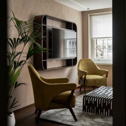 smart tv and 2 chairs, Portland Apartments, Marylebone, London W1