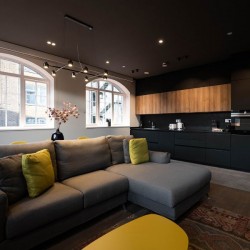 large sofa and kitchen, Mornington Crescent, Camden, London NW1