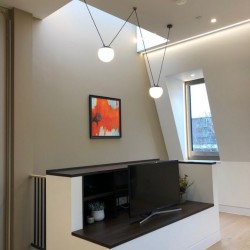 apartment with TV, lamps and skylight, Camden Town Apartments, Camden, London NW1