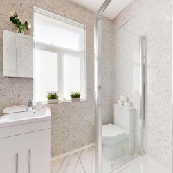 shower room with sink and toilet, St James's Apartments, Mayfair, London SW1