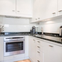 modern kitchen for self-catering, King Street Deluxe, Covent Garden, London WC2