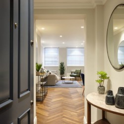 hall with mirror and view to living room, Mayfair Deluxe Apartments, Mayfair, London W1