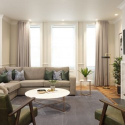 living room with chair, sofa, coffee table, tv, Mayfair Deluxe Apartments, Mayfair, London W1