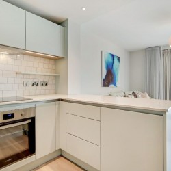 kitchen are with cupboards and oven, Wembley Apartments, Wembley, London HA9
