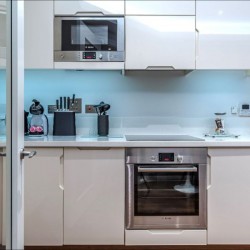 kitchen for self catering, Chancery Lane Apartments, Holborn, London W1C