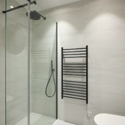 shower room with towel rail and toilet, Munster Apartments, Fulham, London SW6
